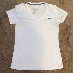 White Nike dri-fit shirt